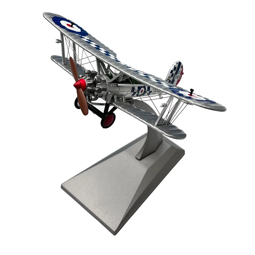 1:72 Scale WWI British Royal Air Force Bristol Bulldog Biplane Propeller Fighter Diecast Metal Plane Aircraft Model Toy