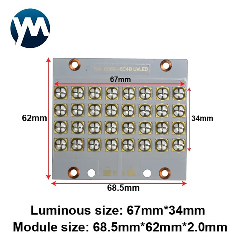 320W uv curing lamp 365nm 405nm 385n 395nm Quartz Lens Lamp Beads Light for drying paint uv led light