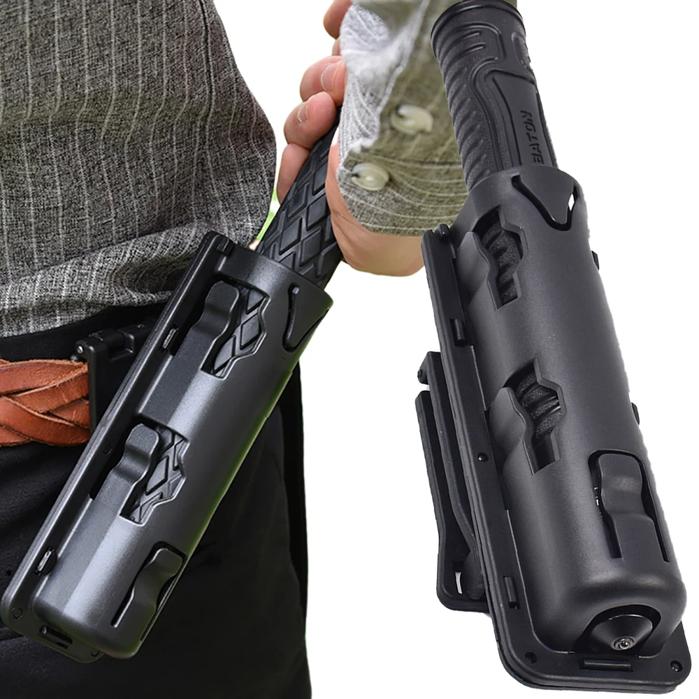 Tactical 360 Degree Rotation Baton Case Holder Belt Storage Holster Pouch for Hunting Outdoor Self Defense Survial EDC Tool