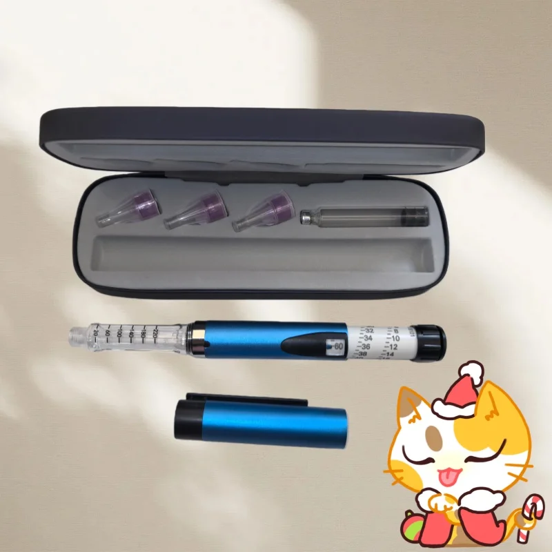 

Reusable injection pen , suitable for insulin, growth hormone, etc., metal syringe, 3ml ink cartridge(excluding medication)