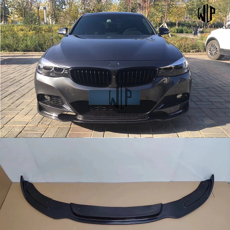 For Bmw 3 Series Gt F34 MT Body Kit High Quality Carbon Fiber Front Bumper Lip Splitter Car Styling