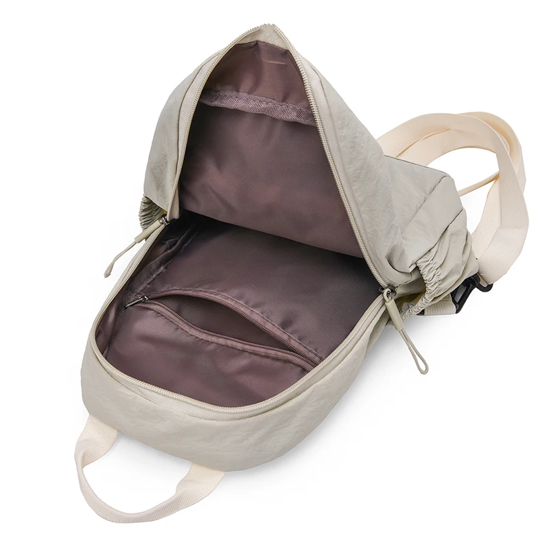 Women's Lightweight Nylon Backpack Multi-functional Convertible Crossbody Sling Bag Casual Travel Daypack with Water Bottle Pock - view 6