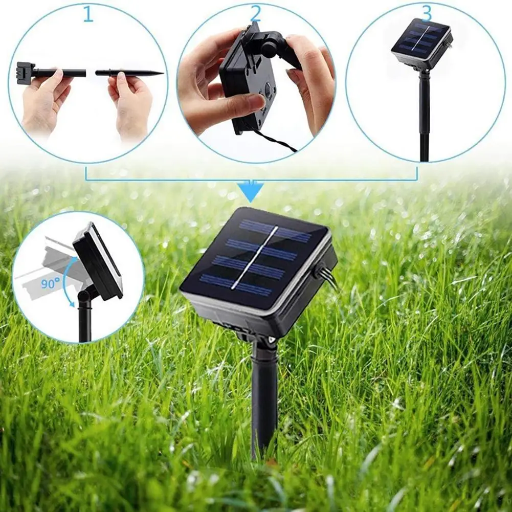 Solar String Lights Lantern LED String Lights Waterproof Outdoor Landscape Decorative Lights For Garden Patio Party Decor