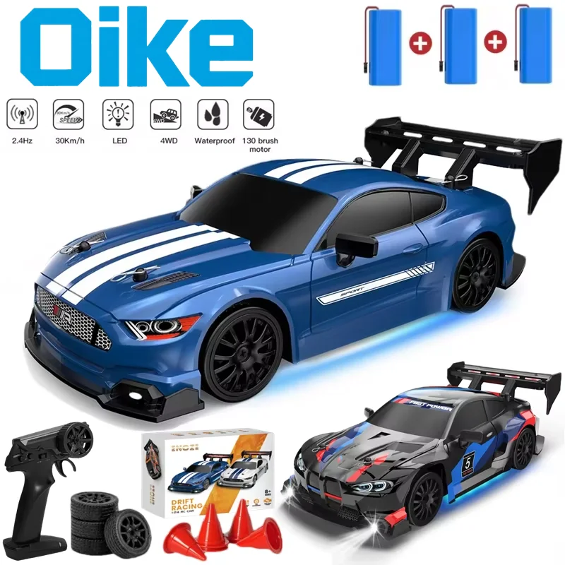 Oike RC Drift Car 4WD Remote Control Car Vehicle with LED Lights Truck 20KM/H High Speed Racing Toy Gift for Adults Boy Girl Kid