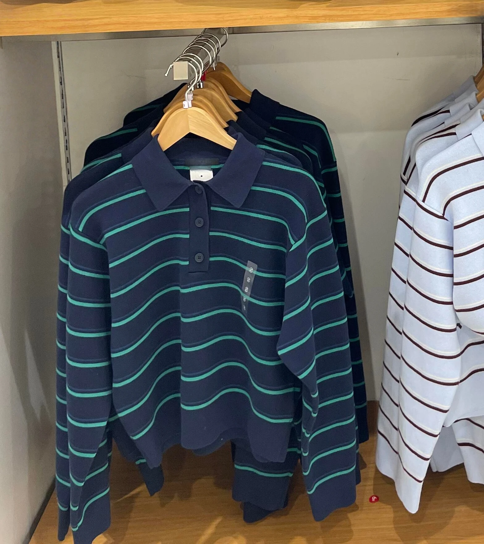 Navy blue stripes