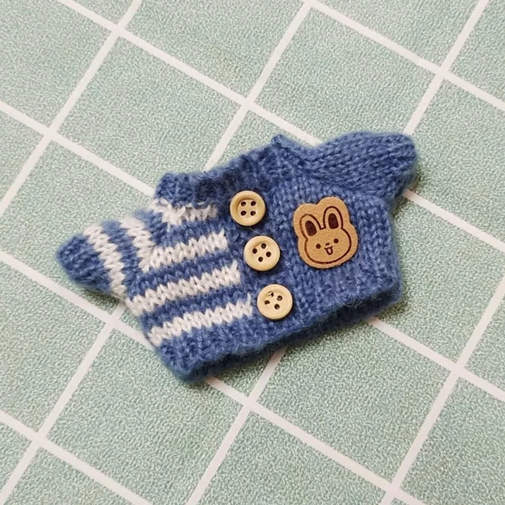 Vestiti per bambole per Labubu Outfit V1 V2 V3 17 cm Bambole Sedute Accessori Occhiali Designer di abbigliamento Regalo per bambini Maglione Cappello Set di borse