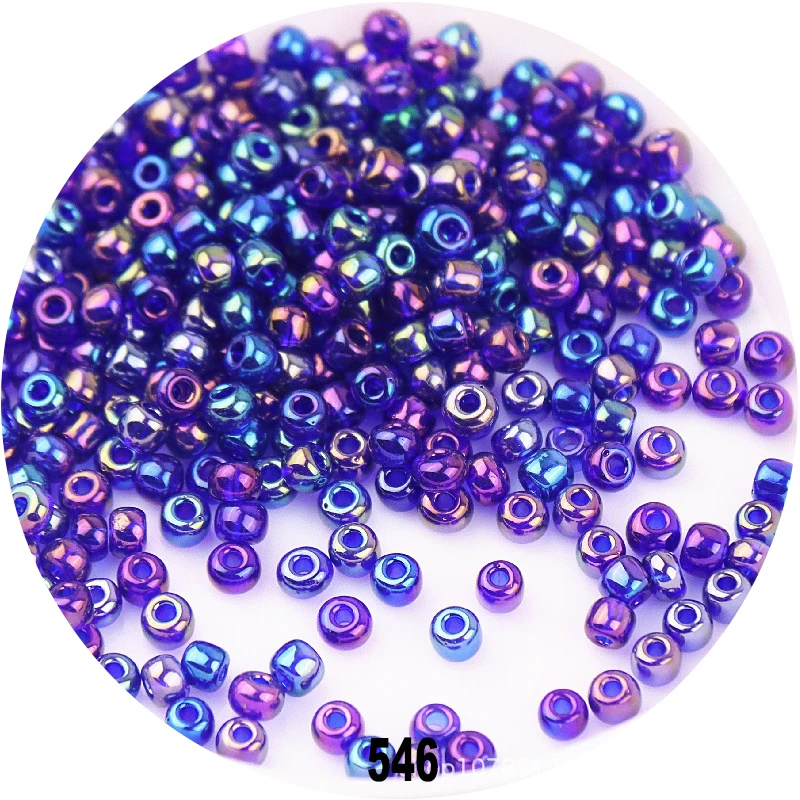 1.5mm 2mm 3mm 4mm Cezch Clear AB Colorful Glass Beads 15/0 12/0 8/0 6/0 Loose Seedbeads for Needlework Jewelry Making DIY Sewing