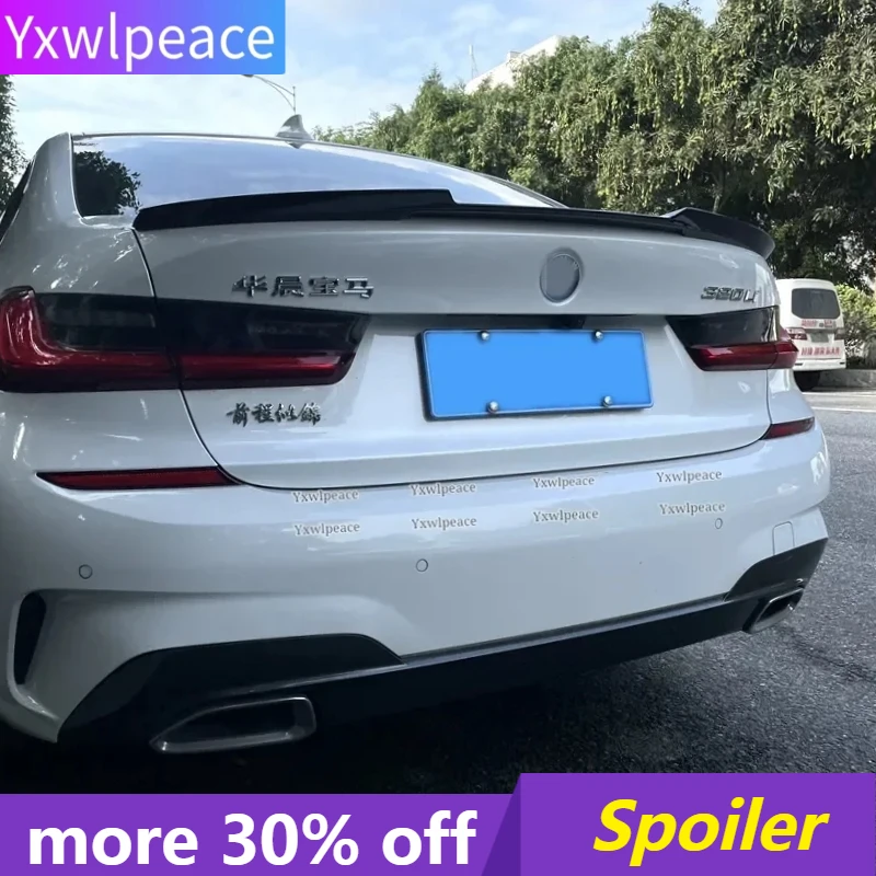 

M4 Style ABS Glossy Black/Carbon Look Rear Trunk Lip Spoiler Car Accessories For BMW G20 NEW 3 Series 2019-2022 320i 320D