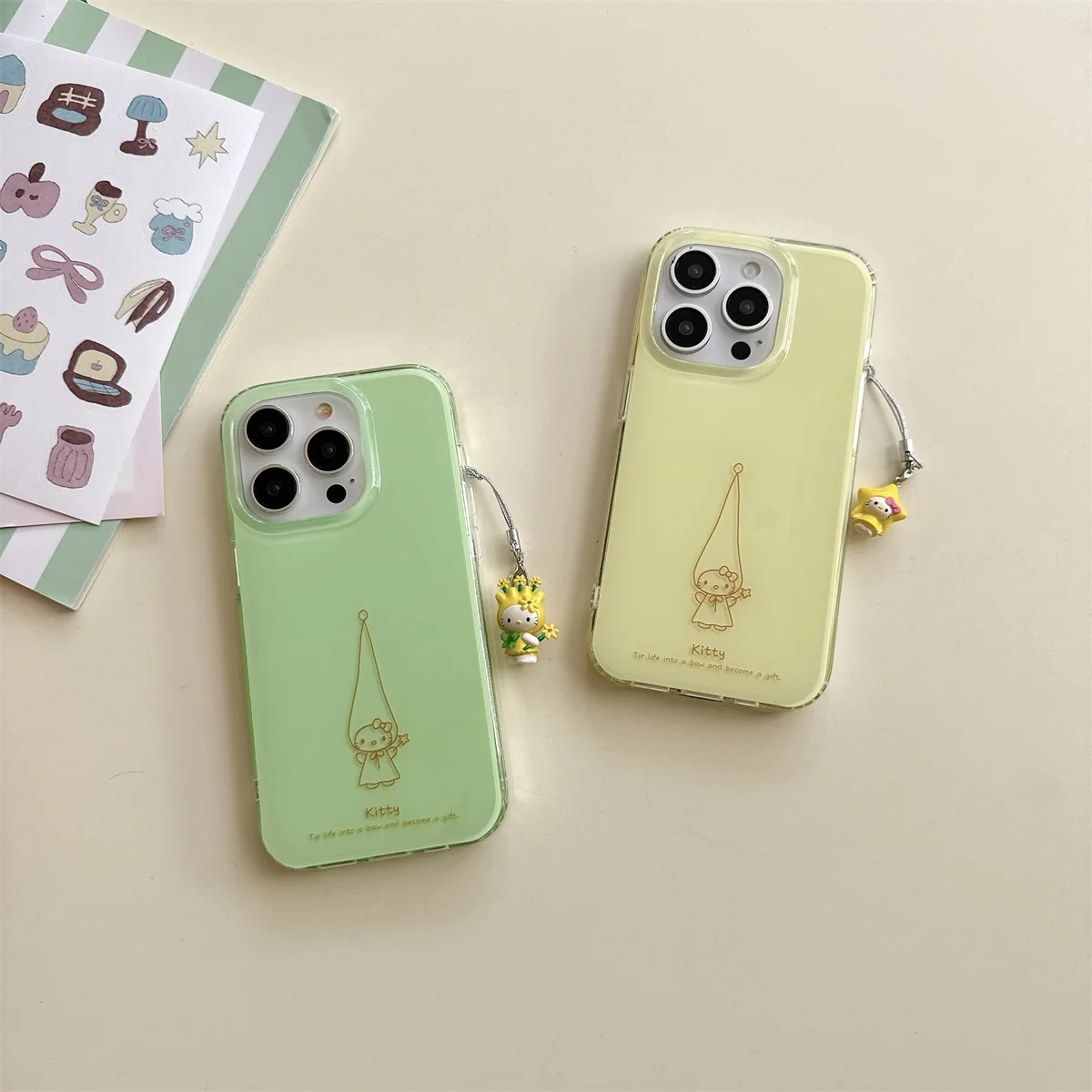 

New KT cat Phone Case For iPhone 16 15 14 13 Pro Max New Cute Cartoon Fashion Girls fundas Protective cover iphone 15 case