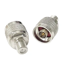 1pc New N Male Plug to F Female Jack RF Coax Adapter Convertor Straight Nickelplated Wholesale