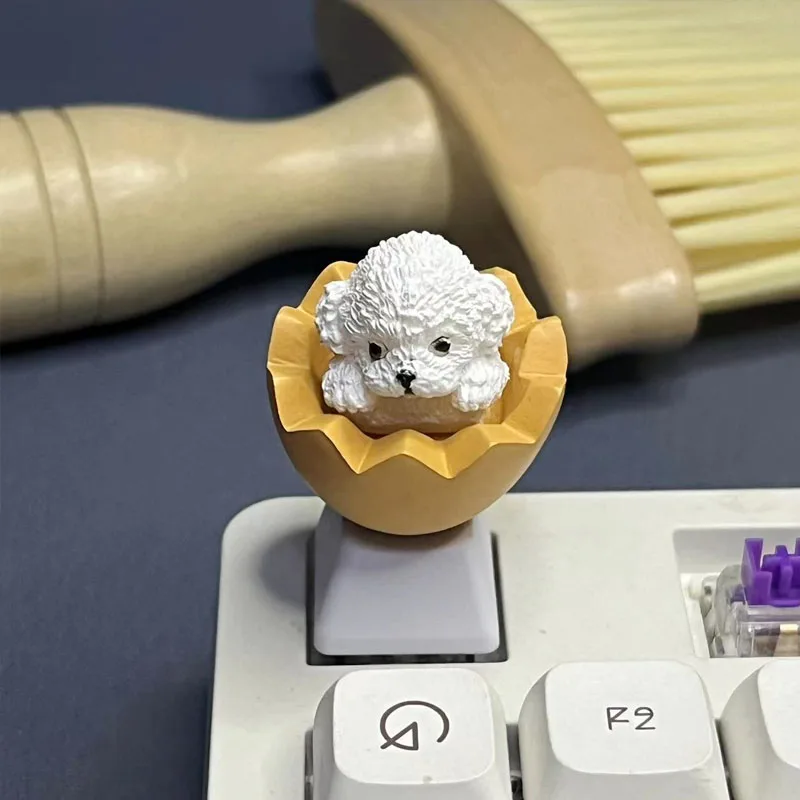 Handmade DIY Cute Dog Keycaps Mechanical Keyboard Keycaps Cartoon Anime Keycaps PBT Axis Cherry MX Little Black Dog Keycaps