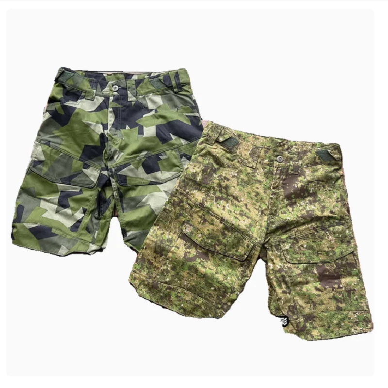 Green zone Camouflage Swedish M90 Geometric Camouflage Workwear Hunting Training Shorts Assault Pant AR style