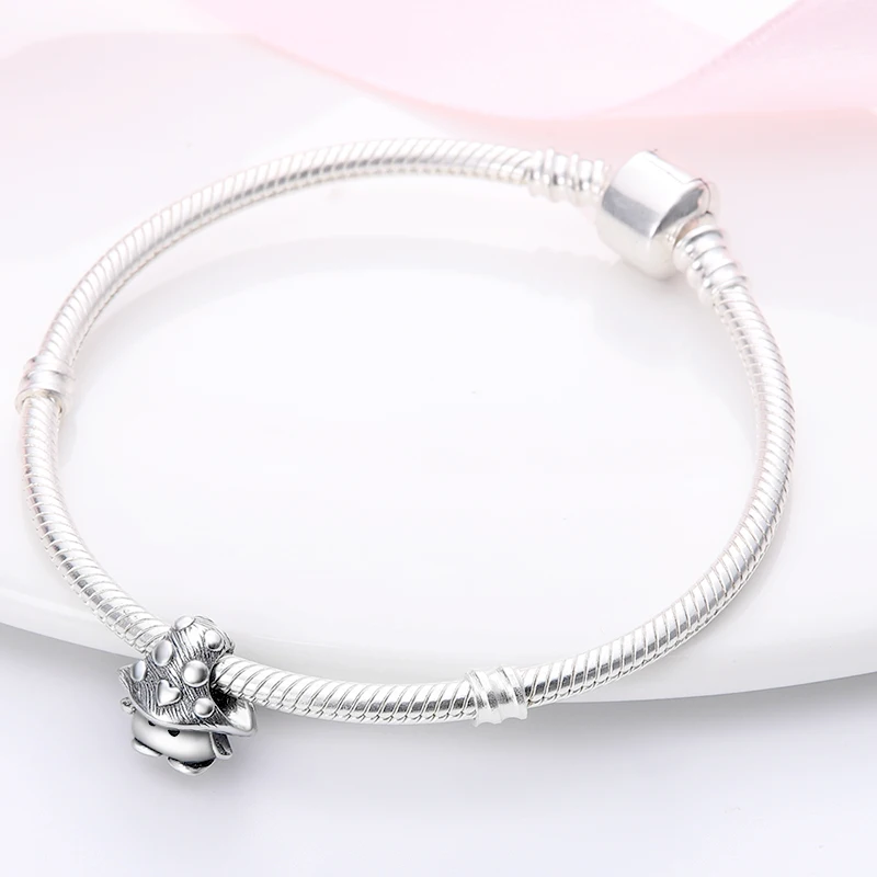 2024 Hot Sale Cute And Playful Mushroom Man Charm Beads Fits Pandach Bracelet Women 925 Silver Pendant Beads  DIY Jewelry Gift