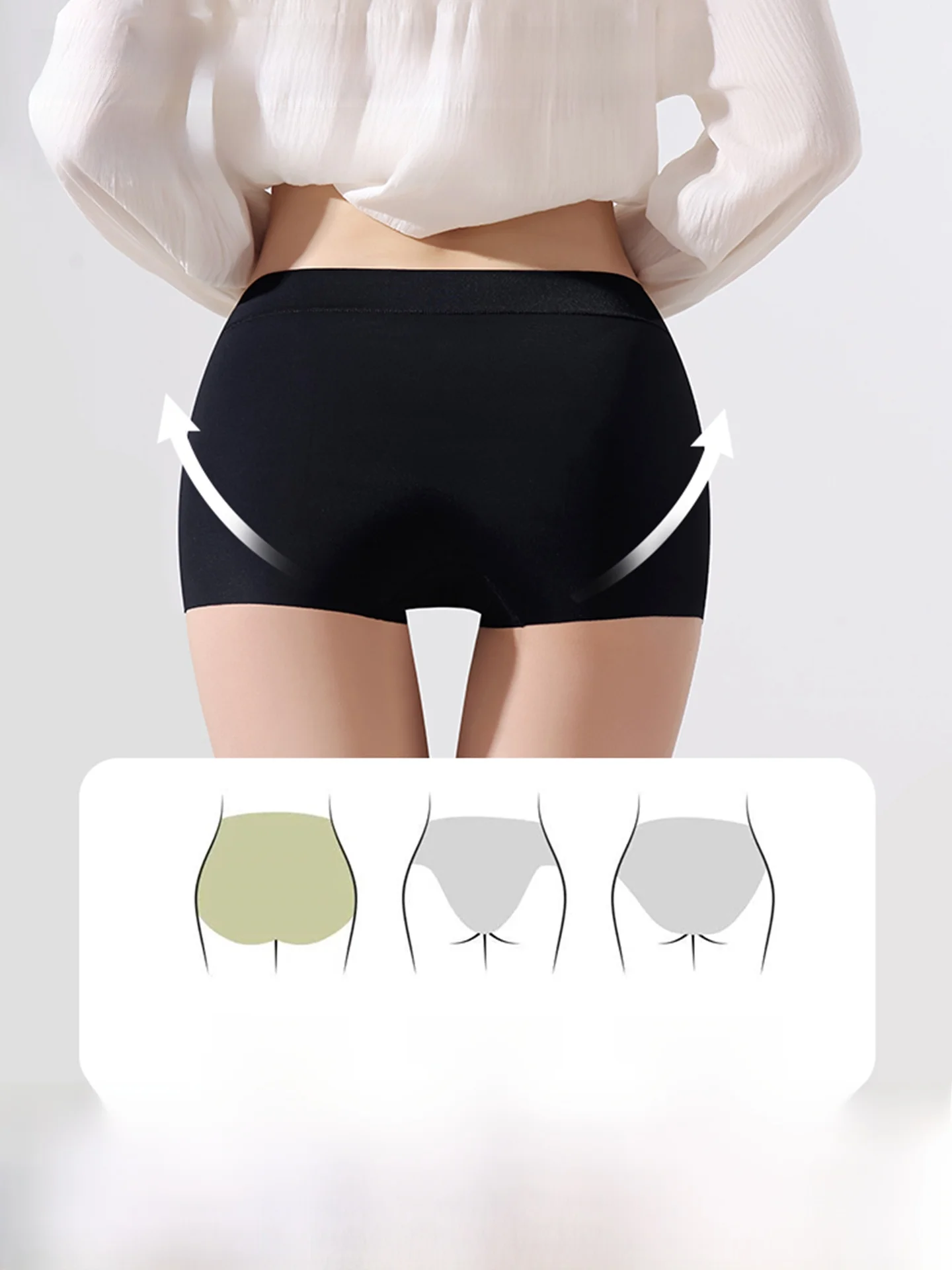  Person Safety Pants Thin Seamless Underwear Two-In-One Summer Bottoming Flat Angle Shorts Women's Underwear Briefs