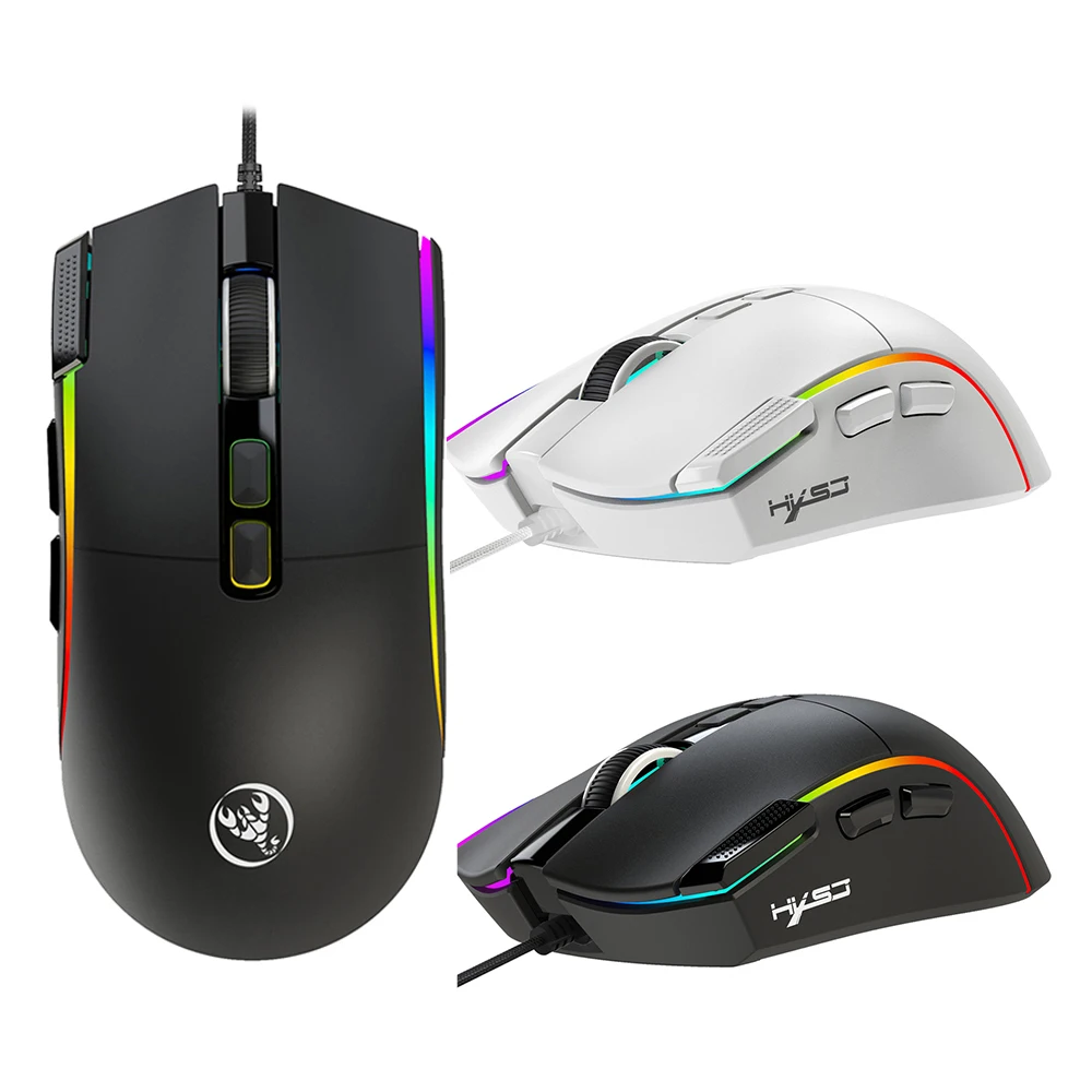 X1 Wired Gaming Mouse RGB Backlit Ergonomic 8 Button Macro Optical Mouse Matte Texture 6 Level DPI USB Game for Laptop Mac PC