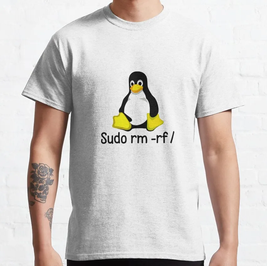 

Sudo rm -rf programmer tux coder java linux penguin Funny Nerd T-Shirt it worker computer geek systems administrator 100% cotton