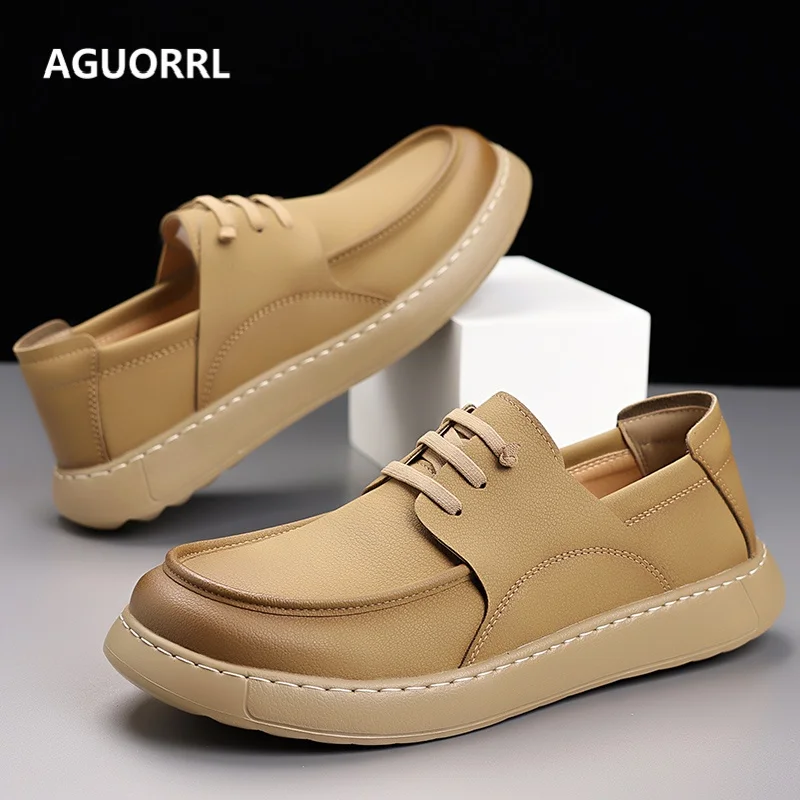Men's retro sports Boken shoes men's shoes 2026 new soft sole breathable versatile one foot casual men's leather shoes