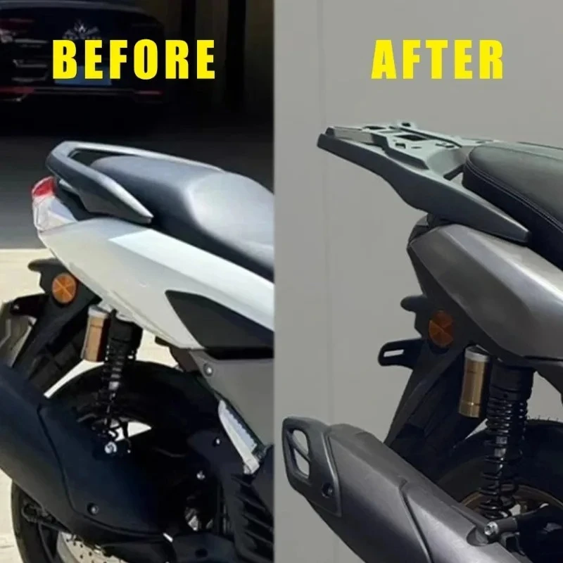 Motorcycle cover and mouldings Fit For YAMAHA NMAX 125 NMAX 155 nmax155 2015-2019 Scooter Rear Seat bracket backrest Tail Top Box Case Cover Protect Motorcycle Accessories