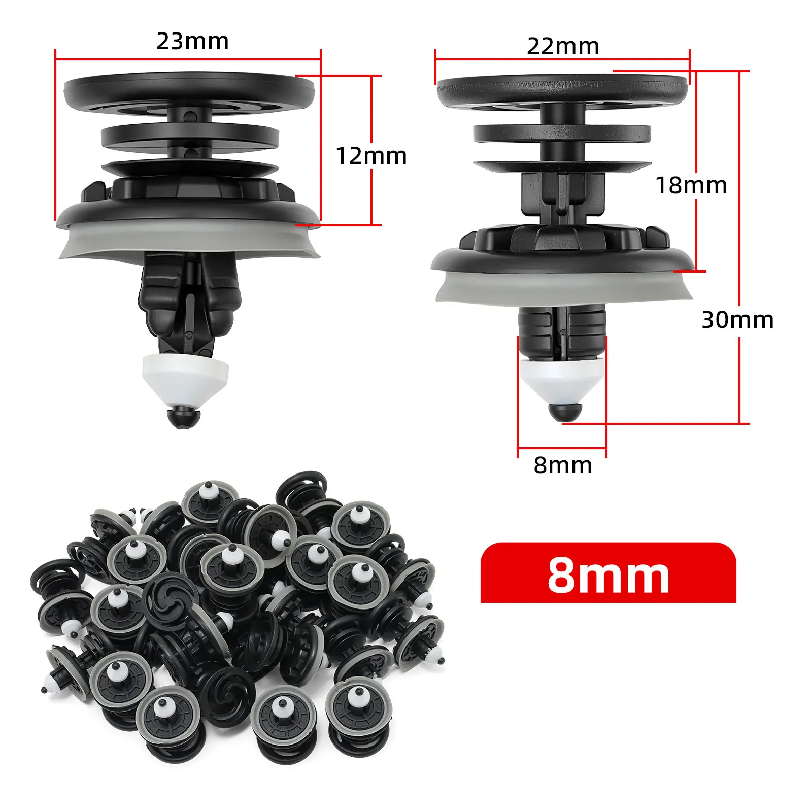 20pcs/40pcs Car Interior Door Panel Push Card Clip 7L6868243 For Caddy Touran Tiguan Golf 4 5 6 7 Passat CC Polo Beetle Jetta T5