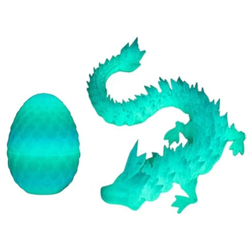 

3D Printed Dragon Egg Mystery Crystal Dragon Egg Fidget Toys Surprise Articulated Crystal Dragon Eggs +Dragon Inside 1Set