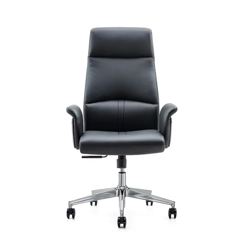 Modern Office Chair High Quality Ergonomic Leather Office Chair Swivel Leather Office Chair with Caster Wheel