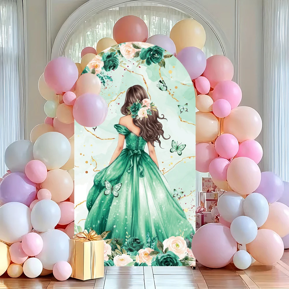 Girls Birthday Decortions Photography Backdrops Princess Dress Balloon Butterfly Celebration Party Portrait Shoots Backgrounds