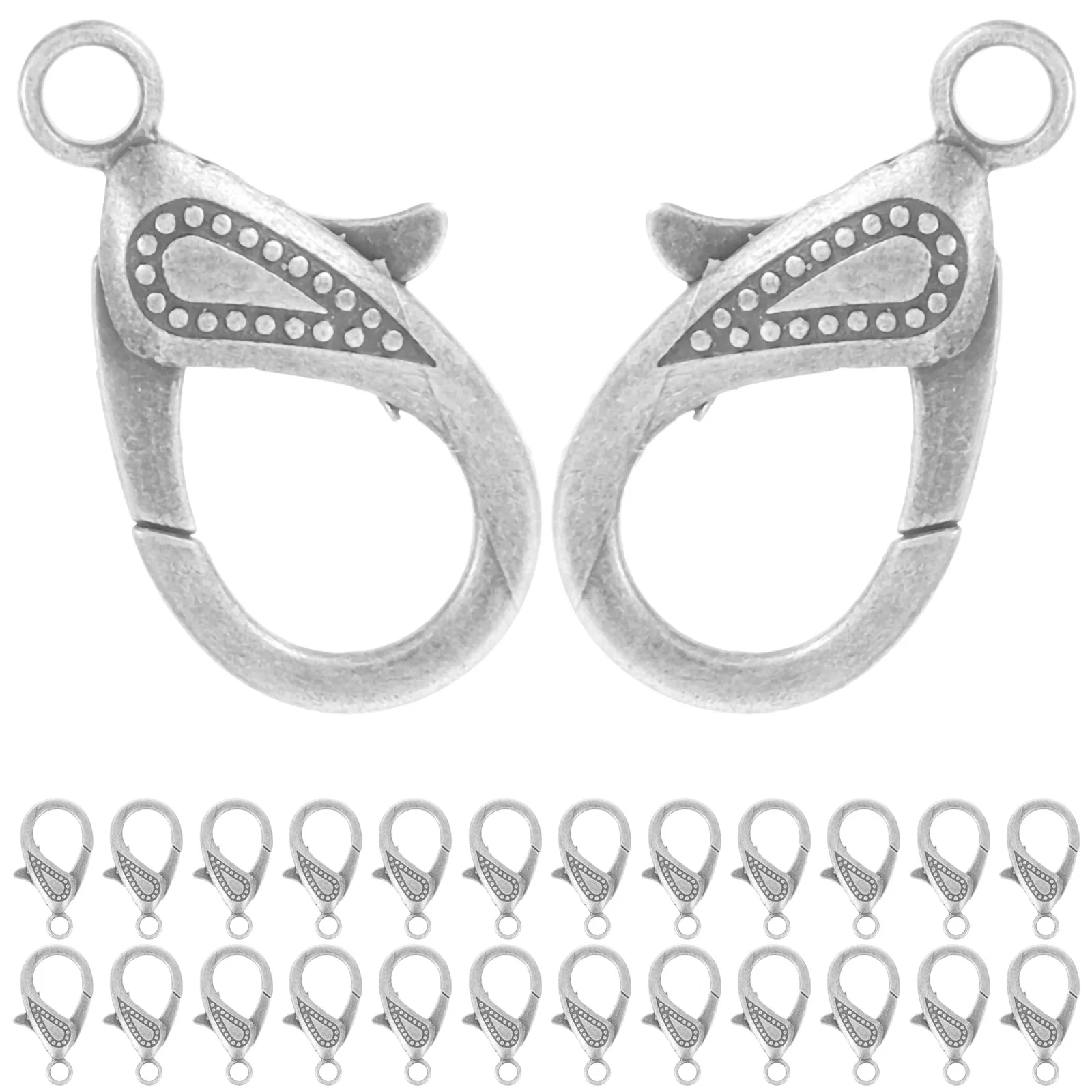 

50 Pcs Jewelry Accessories Making Supplies Necklace Connector Lobster Bracelet Materials Fastener Zinc Alloy Diy Clasp
