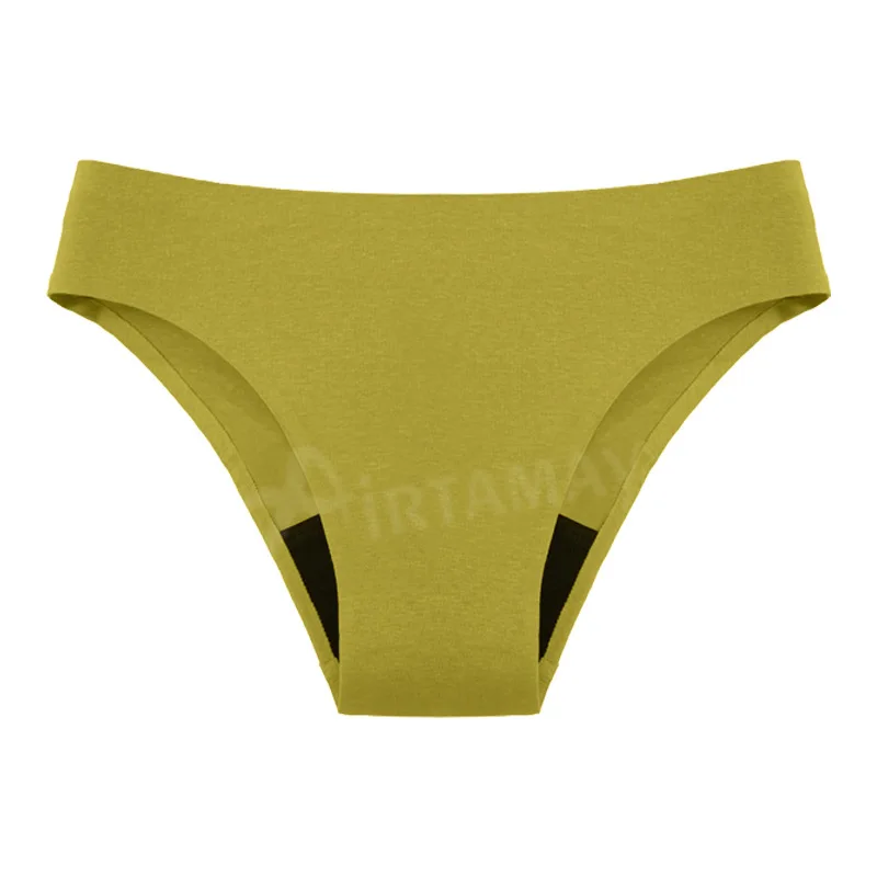 Women Seamless Period Swimwear Leakproof Menstrual Bikini Bottoms 4 Layer Absorbent Swim Panties No Pad Beach Briefs view 6