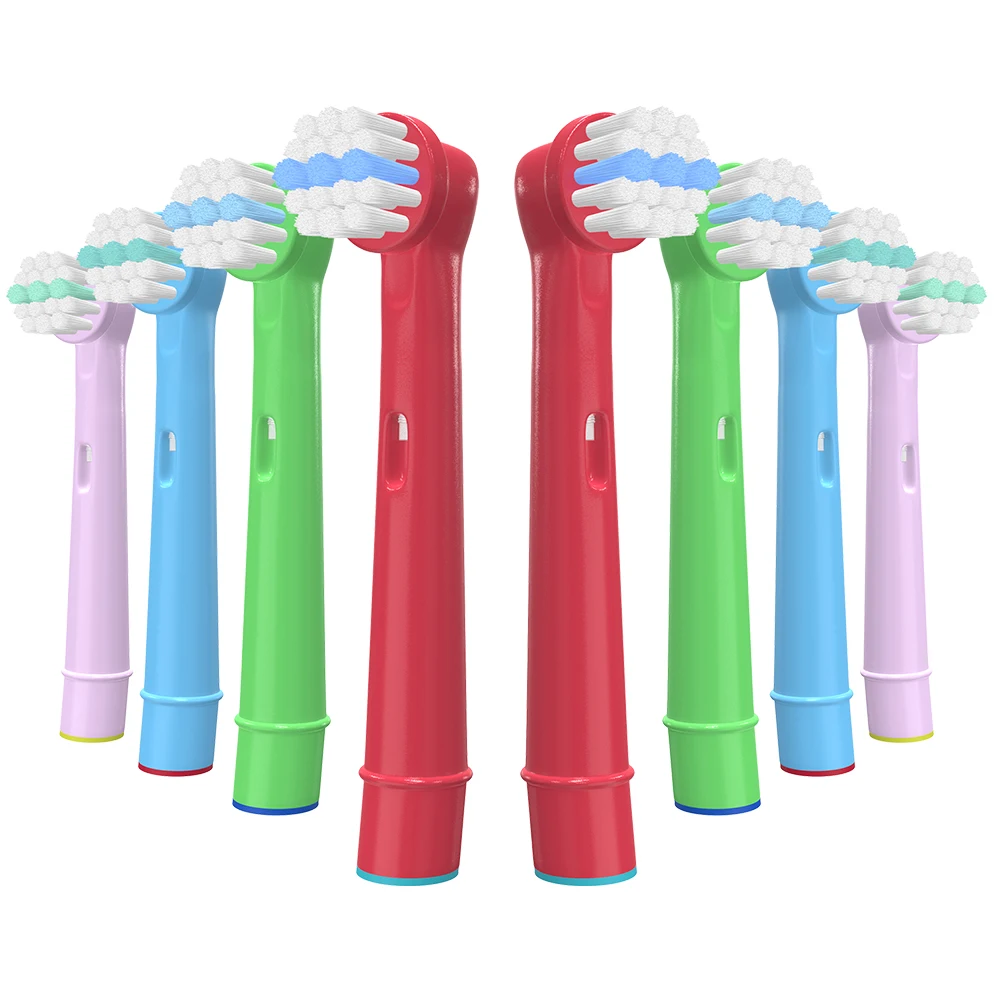 8/12/16pc Replacement Kids Children Tooth Brush Heads For Oral B EB-10A Pro-Health Stages Electric Toothbrush Oral Care, 3D Exce
