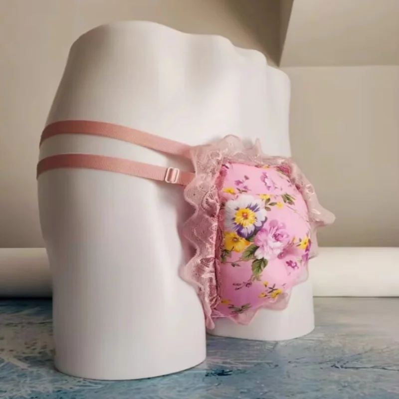 남성용 T-브리프 핸드메이드 코튼 혼방 꽃무늬(사이즈 HUGE BIG PUFFY)