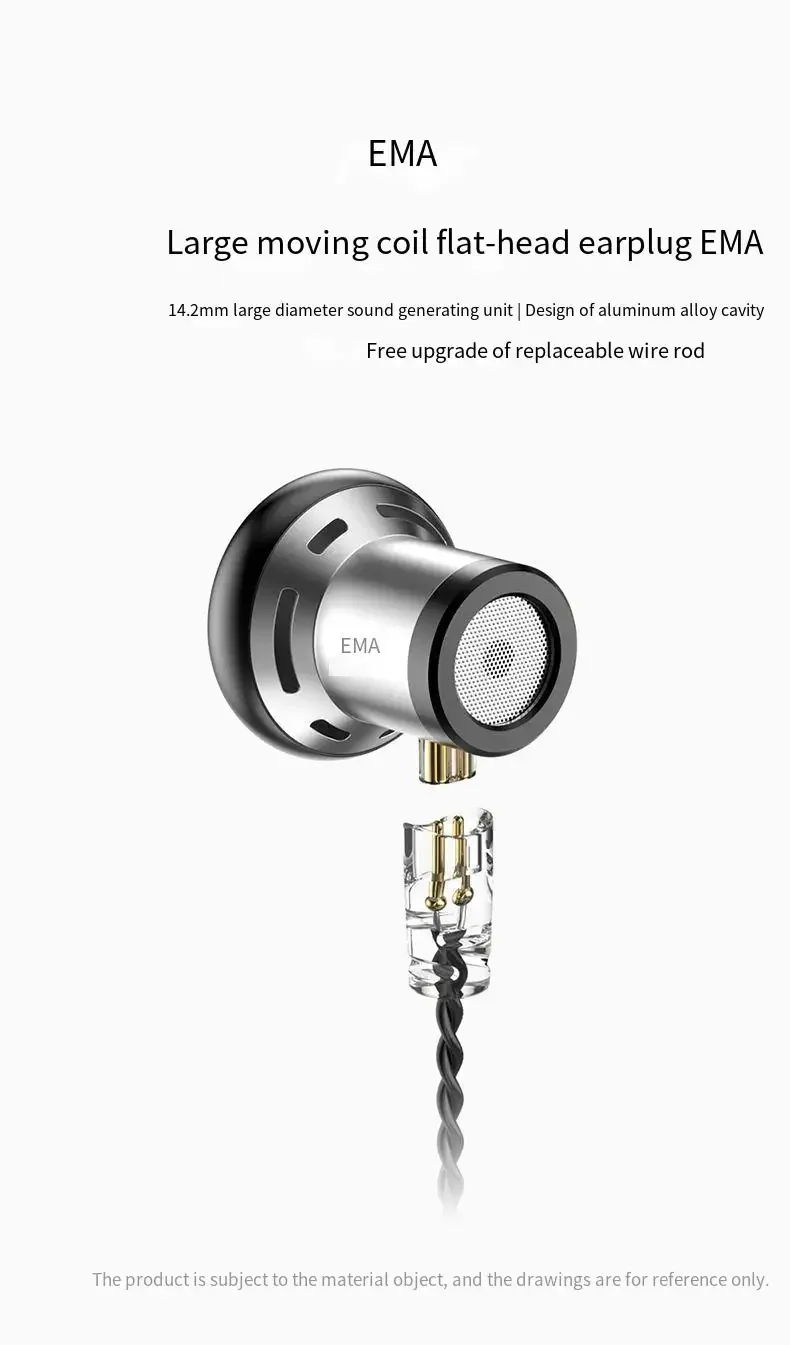 TRN EMA 14.2 مللي متر سائق ديناميكي في الأذن سماعة باس معدن شقة رئيس التوصيل ياربود استبدال سماعة T350 MT4 لشاومي