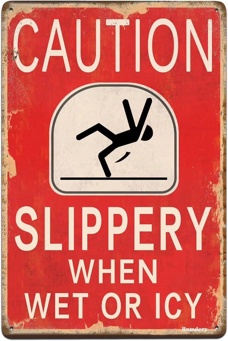Металлическая вывеска внимание скользкий при влажной или ледяной Ретро Декор домашняя кухня спальня столовая библиотека книжный магазин Клубная пещера стена De
