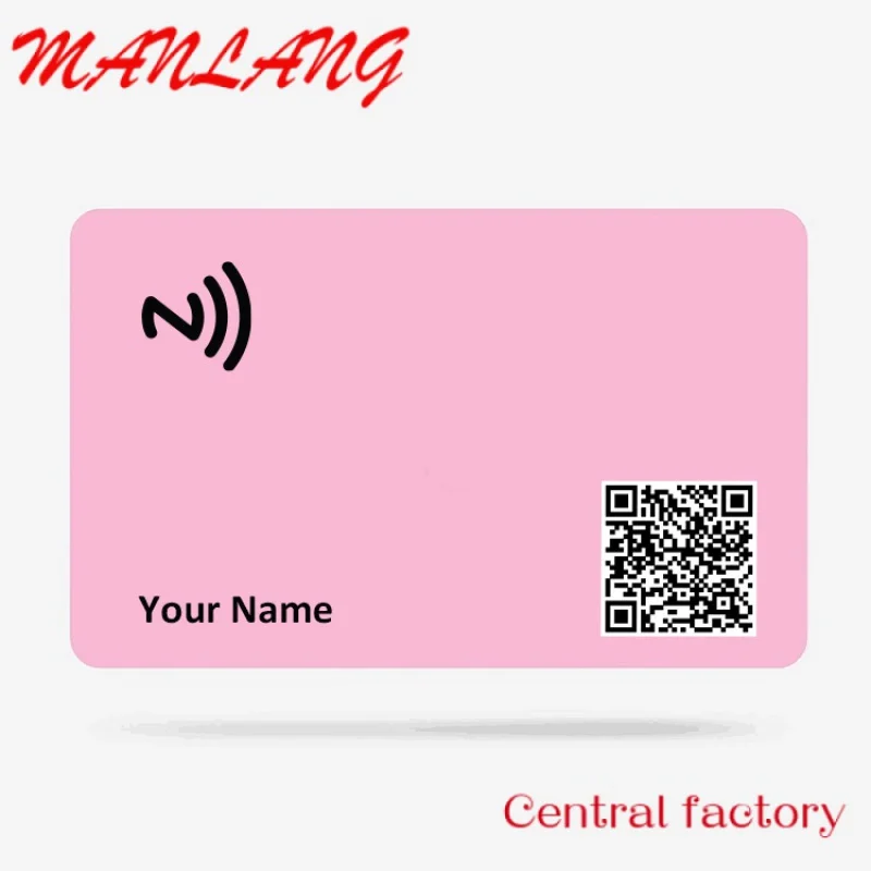 Custom  Matte Black PVC Digital Business Card NFC Tag213