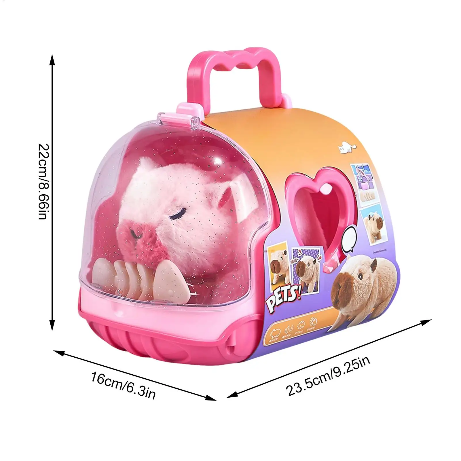 子供向けインタラクティブペット、音と光のカピバラ人形、電動で可愛いカピバラぬいぐるみ、子供、大人、若者、女の子、男の子、家庭用