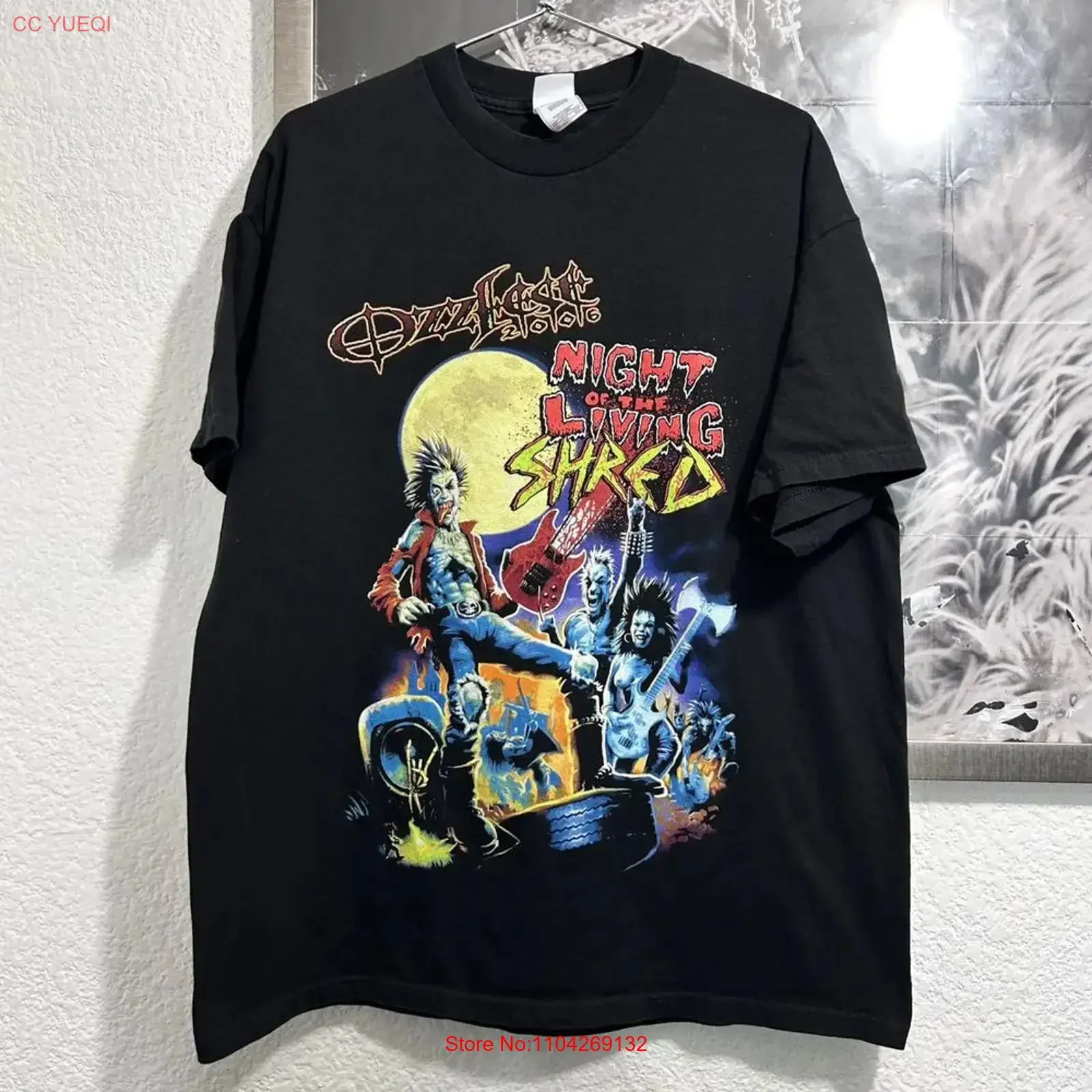 OZZYFEST NIGHT OF THE LIVING SHRED VINTAGE SHIRT 2006 BLACK UNISEX TSHIRT WA0571 vintage Washed Unisex fashion designer clothes