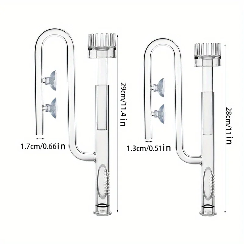 Aquarium-Wasserpumpe, Einlassrohr, Glasrohr, Durchlauferflächenschäumer, Aquarium absorbiert effektiv organische Matter, entfernt Schaumstoffe – Detail 7
