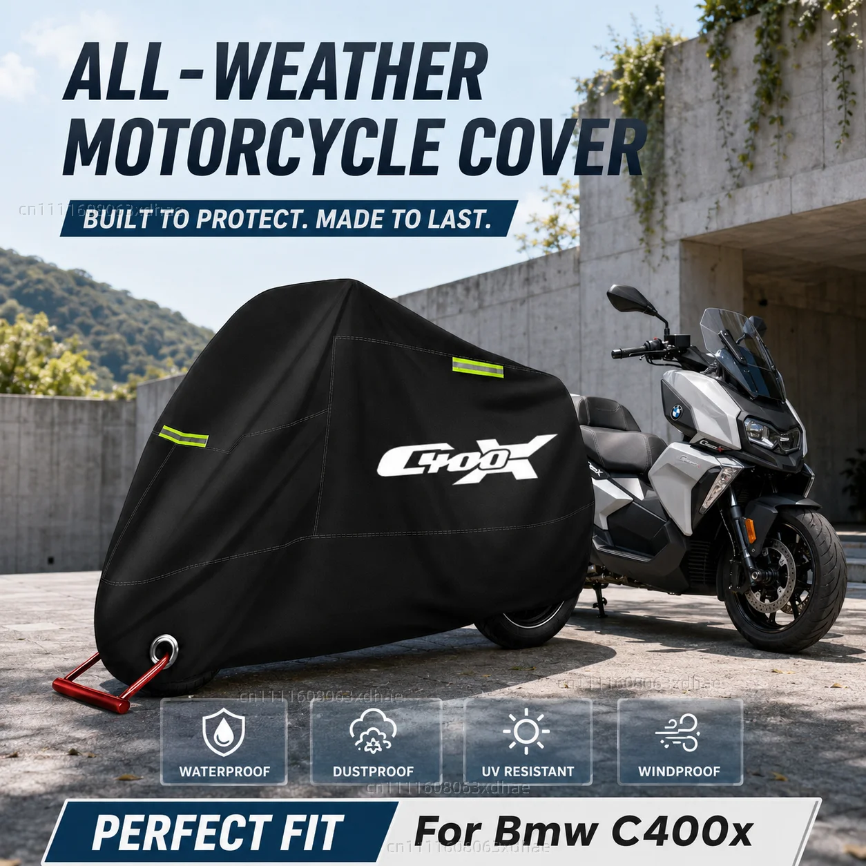 

All-Weather Motorcycle Cover Outdoor Protection Waterproof 190T Oxford Cloth For For Bmw C400gt C400x C400 Gt C400 X
