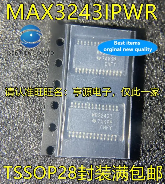 10pcs 100% orginal new in stock  MAX3243IPWR MB3243I TSSOP28 foot patch transceiver/driver chip