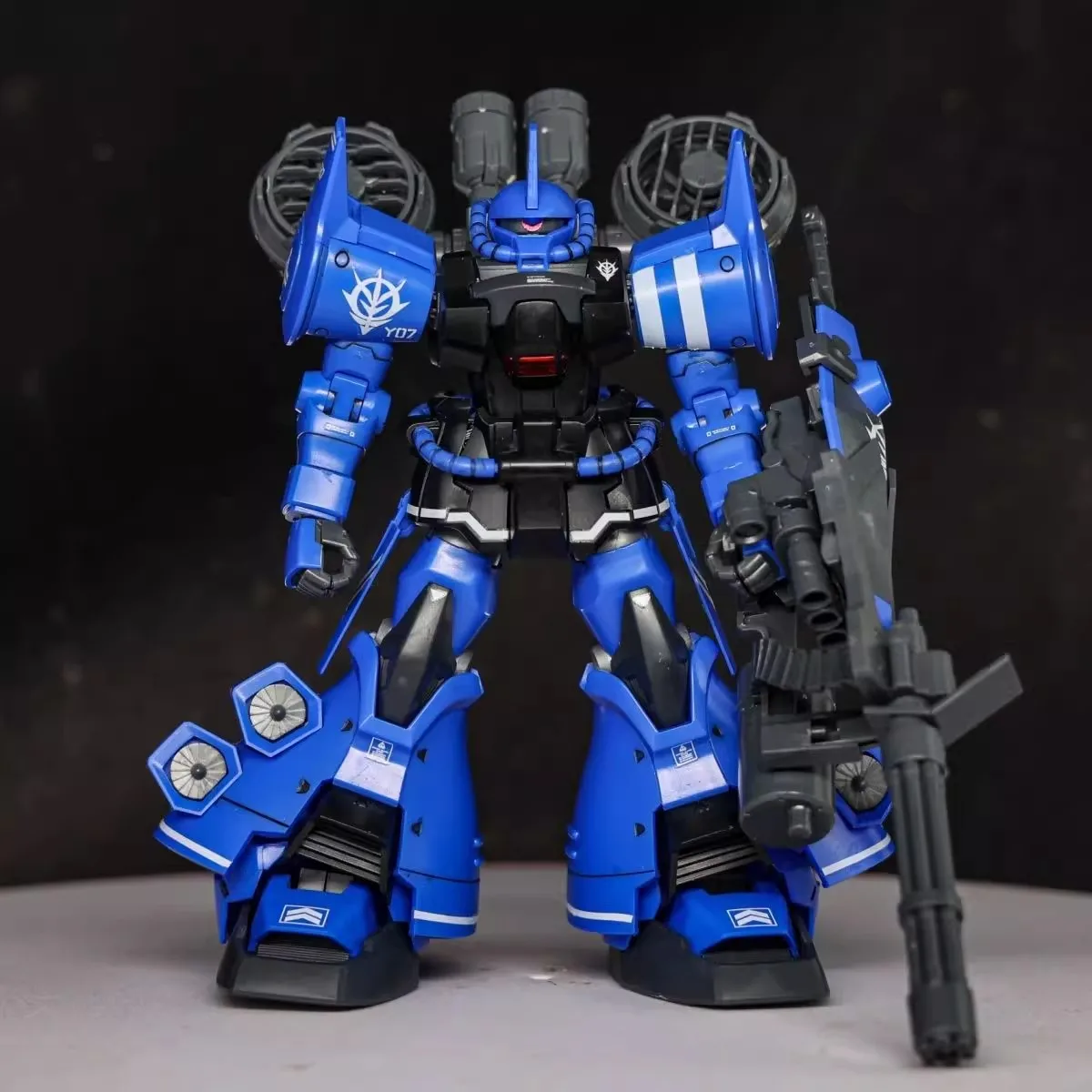 Star HG 1/144 MS-07B-3 Gouf With Fly Bag White Blue Color Custom B3 Assembly Model Kit Action Figure Customized Plastic Model