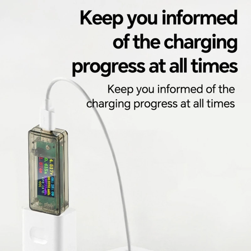 P5EA Clear Shell USB C Power Analyzers with Value Recording and 3 Decimal Precisions Suitable for Device Diagnostics
