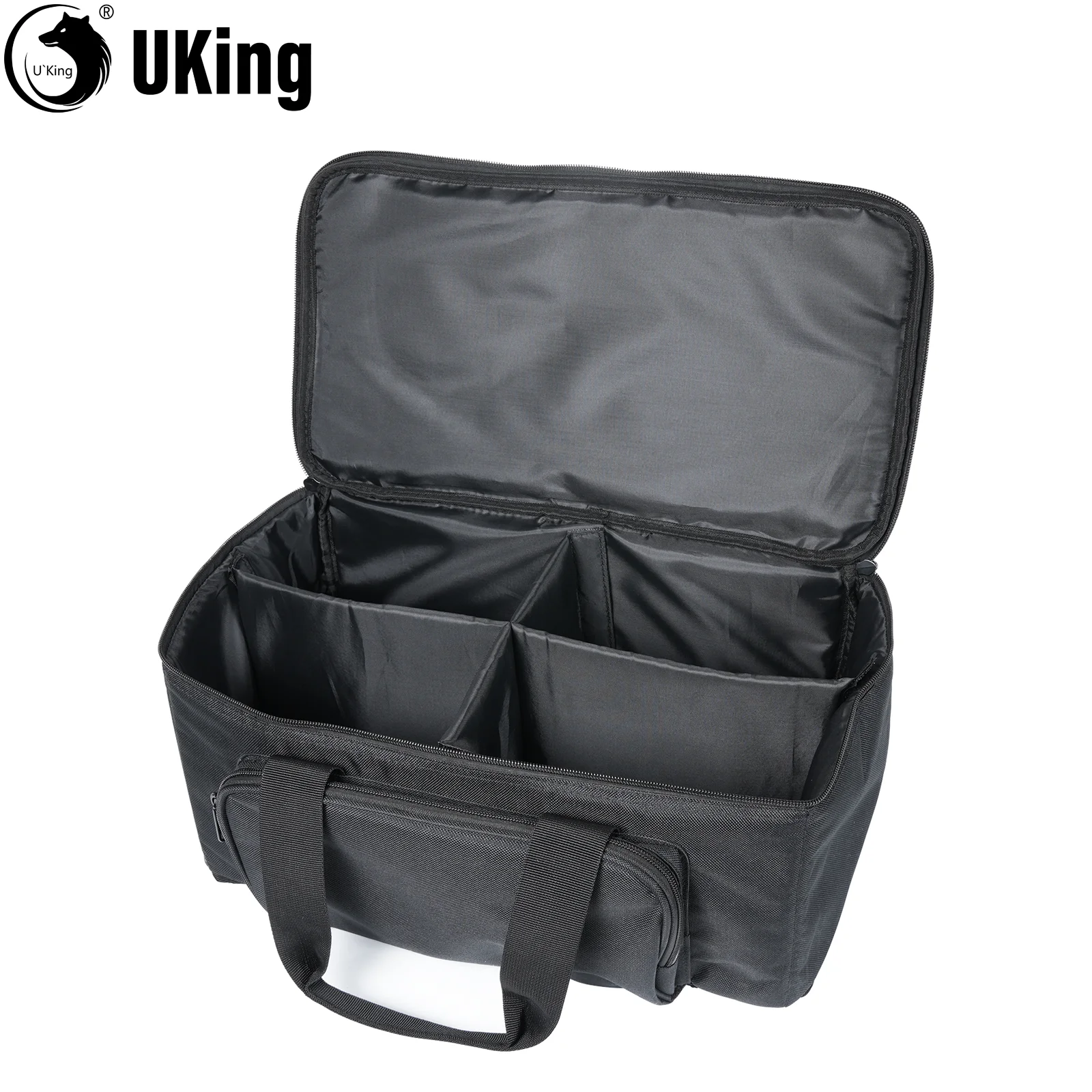 U'King-Bolsa de luz Par 600D, impermeable, PVC + forro 210D, bolsas de luces de escenario, bolsa de transporte con divisor interior y bolsillo para accesorios