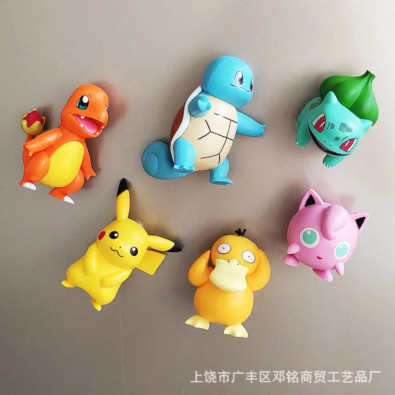 

Магниты на холодильник 3D с персонажами Покемон: Пикачу, Чармандер, Бульбазавр, Сквиртл. Милые аниме-фигурки для кухни, декор для сообщений, для фанатов аниме.