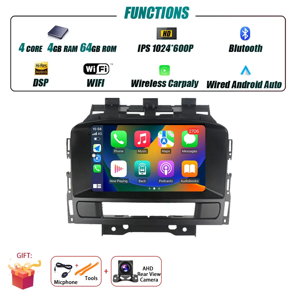 Voor Opel Astra J 2011-2014 Buick Excelle GT XT Radio Carplay Auto Multimedia Speler Intelligent Systeem Android Auto navigatie