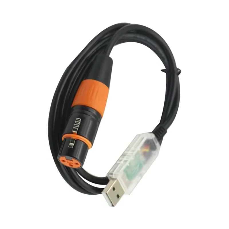 A37T-1PCS USB vers pour câble adaptateur DMX lumière de scène PC DMX512 contrôleur variateur câble de Conversion de Signal pour carte Arduino