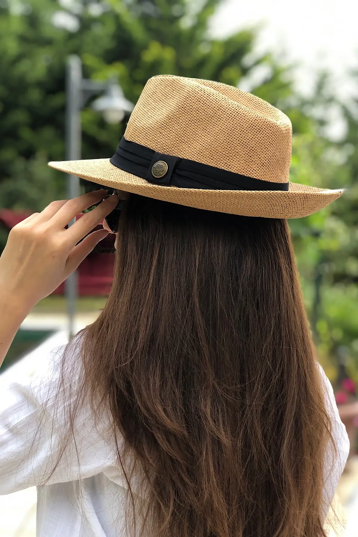 Panama Hat with Straw Ribbon beach hat healthy for sun modern md trend 2021 brown beige