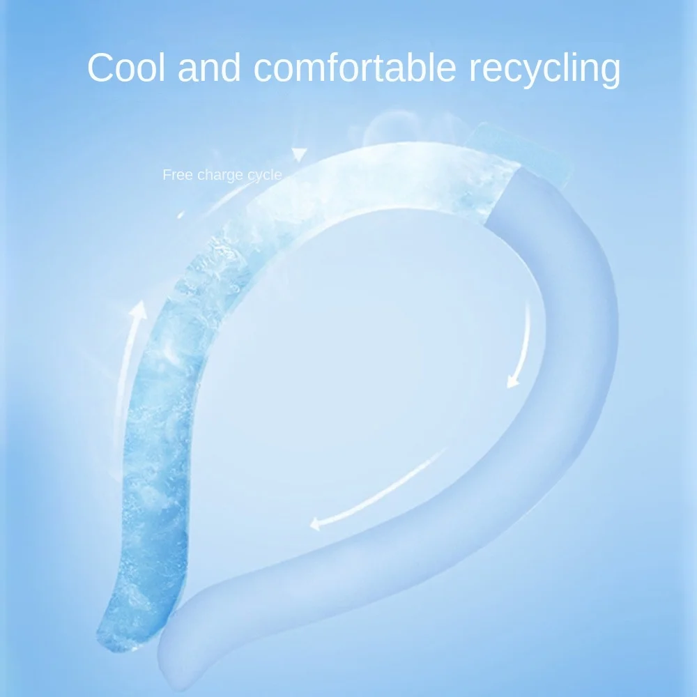 1/2Pcs Cool Tube Neck anello di raffreddamento portatile Summer Gadget Neck Cooler collari riutilizzabile indossabile cuscino di ghiaccio cuscino Running