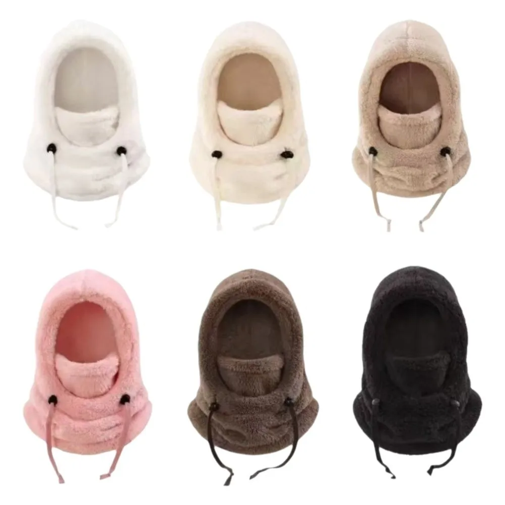أزياء بلون أفخم بالاكلافا قبعة الدفء هود الأطفال يندبروف قبعة الرباط الحرارية قناع للتزلج قبعة الرياضة #6
