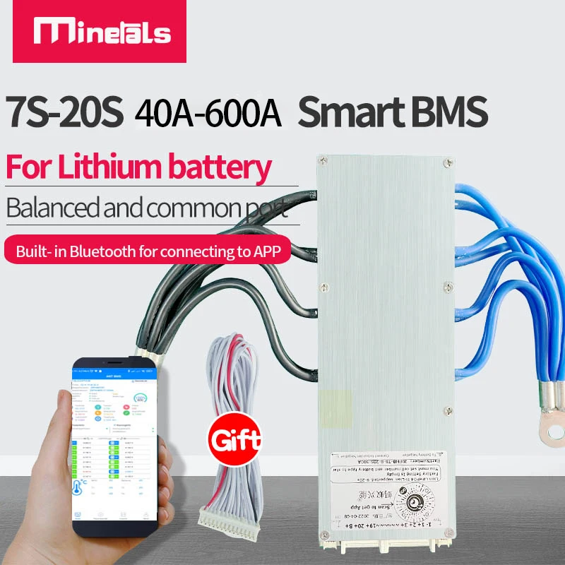 ANT Smat BMS 7S-20S 8S 13S 16S 575A 450A 300A 275A 200A 100A 24V 48V LiFePo4 Li-ion LTO Battery Protection Board Bluetooth APP