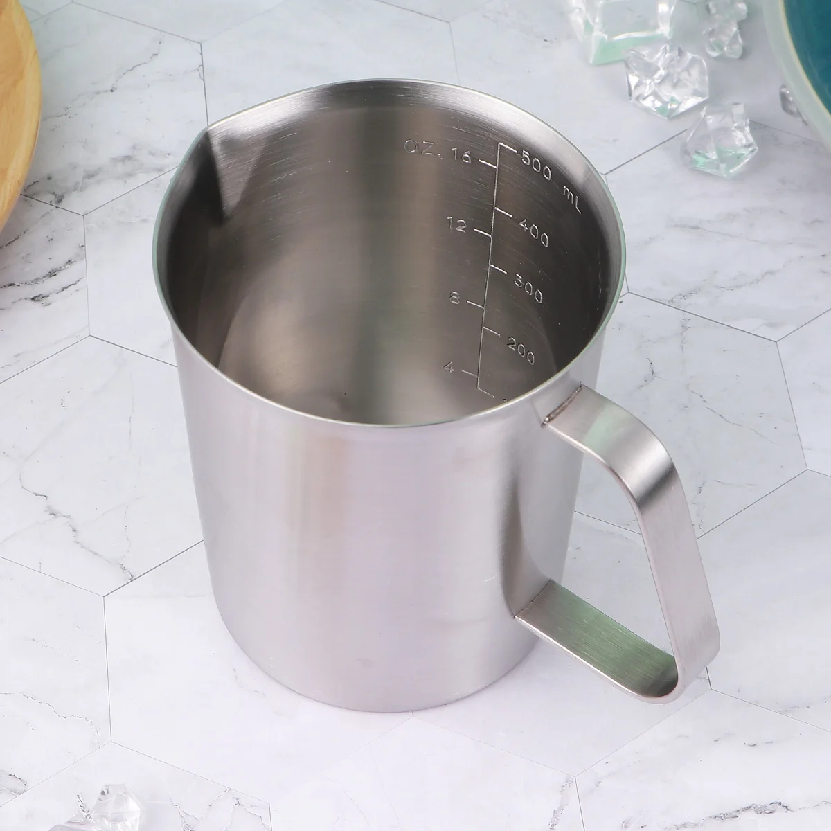 

500Ml Stainless Steel Liquid Measuring Cup Baking Tool Kitchen Utensil Reusable Graduated Scale For Flour Sugar Sauce