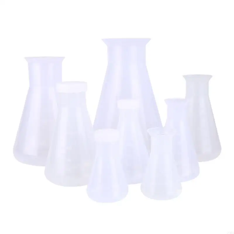 CORA Multipurpose Graduated Plastic Flasks with Leakproof Lid for School Laboratory